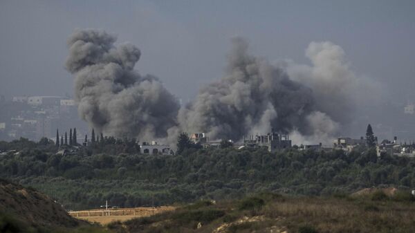 La bande de Gaza, vue depuis le sud d'Israël, le 11 novembre 2023. - Sputnik Afrique