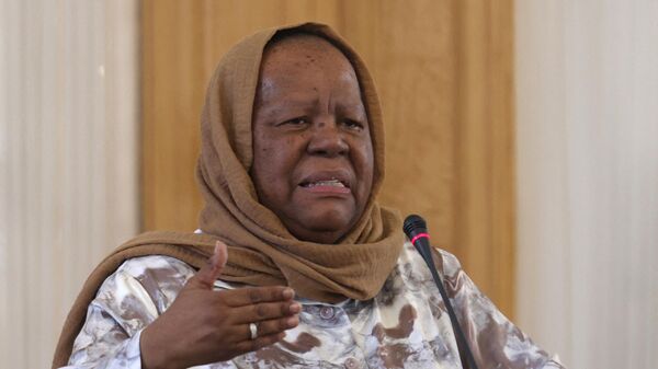 South Africa's Foreign Minister Naledi Pandor speaks during a press conference with her Iranian counterpart in Tehran on October 22, 2023. - Sputnik Africa