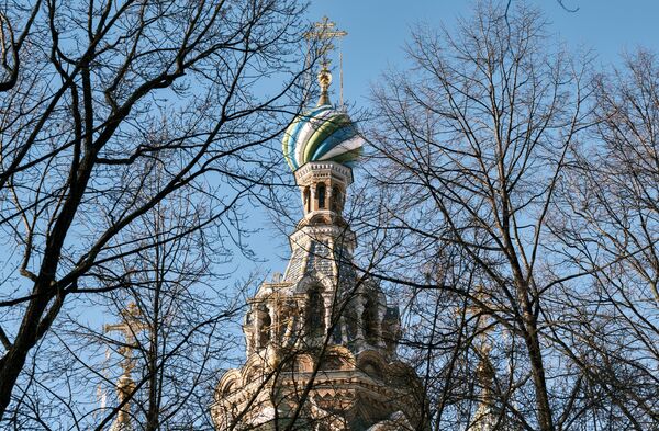 The dome of the Church of the Resurrection of Christ on Spilled Blood in St. Petersburg. - Sputnik Africa