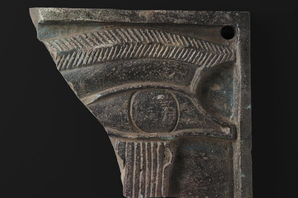 Fragment of a faience plaque depicting the Eye of Horus, Late or Ptolemaic Period (about 664-30 BC) © National Museums Scotland - Sputnik Africa