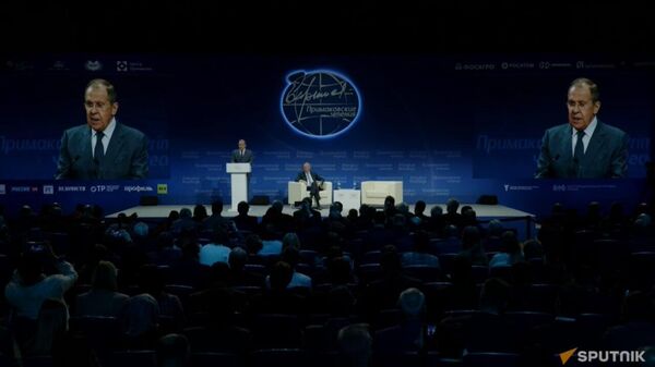 Russian FM Lavrov speaks at the Primakov Readings International Forum - Sputnik Africa