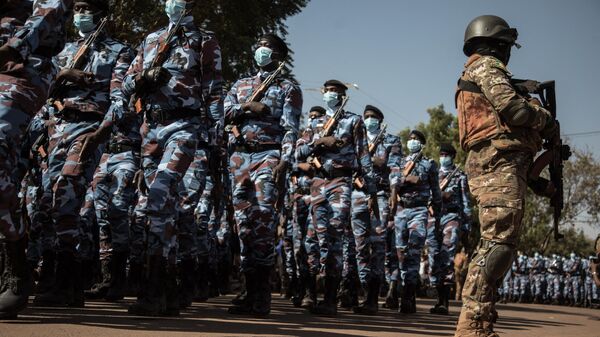Malian Military personnel parade in front of the heads of the transitional government during a ceremony celebrating the army's national day, in Kati, on January 20, 2022. - Sputnik Africa