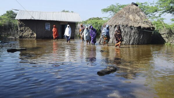 Houses submerged by flood water at Danisa village in Garsen within Tana River County, Kenya Sunday Dec. 3, 2023.  - Sputnik Africa