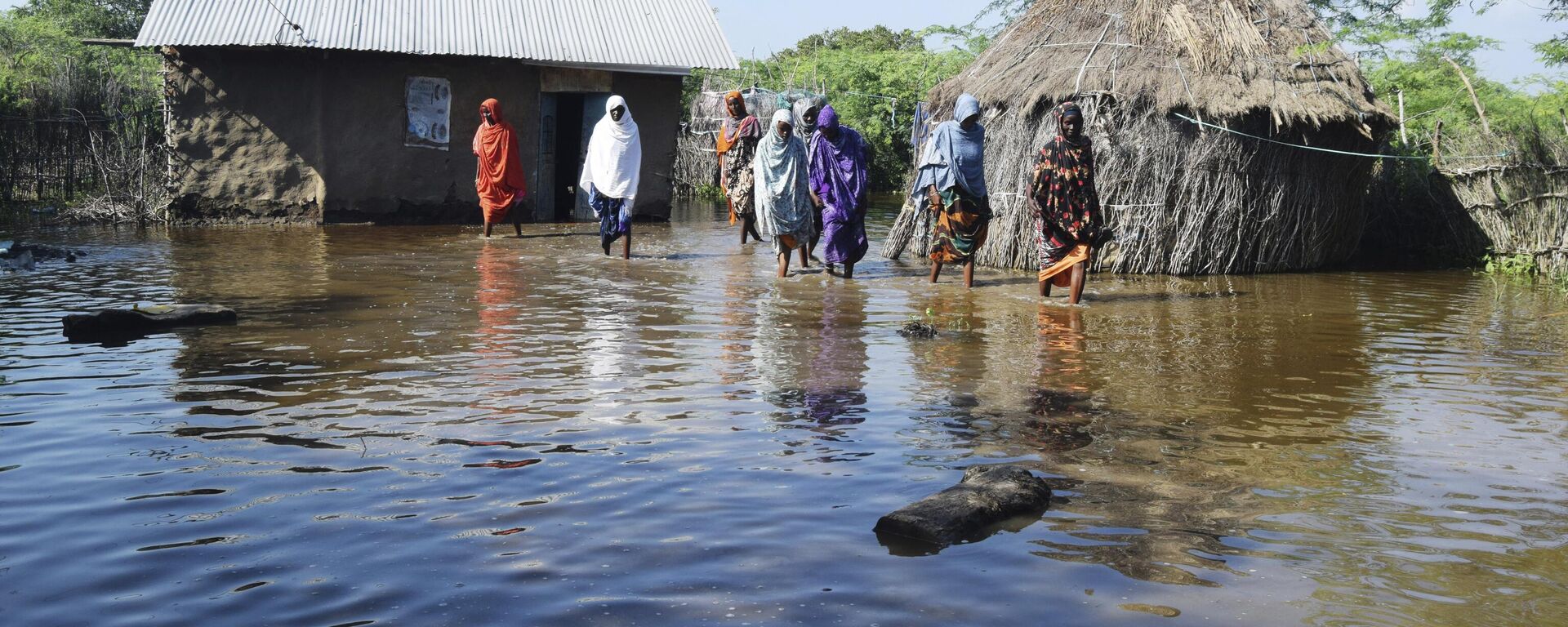 Houses submerged by flood water at Danisa village in Garsen within Tana River County, Kenya Sunday Dec. 3, 2023.  - Sputnik Africa, 1920, 07.12.2023