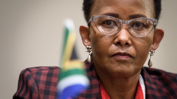 South Africa's Sports Minister Tokozile Xasa holds a press conference to support Olympic champion Caster Semenya's hearing before the Court of Arbitration for Sport (CAS) on February 21, 2019 in Lausanne, western Switzerland.  - Sputnik Africa