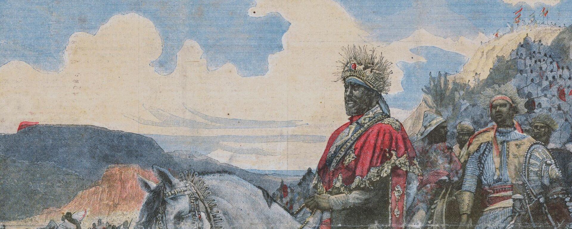 Menelik II observes the battle of Adwa against the Italian invasion army in 1896. - Sputnik Africa, 1920, 12.12.2023