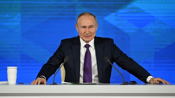 La grande conférence de presse de Vladimir Poutine, décembre 2021 - Sputnik Afrique