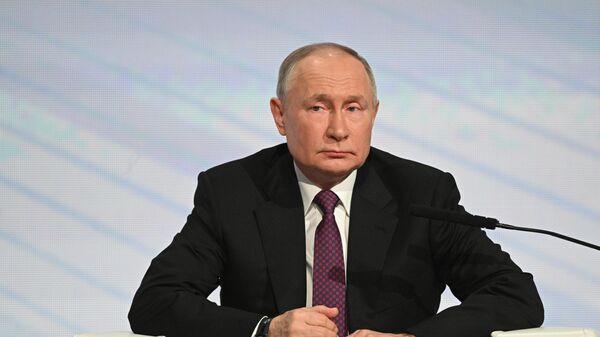 Russian President Vladimir Putin at the IV Railway Congress in Moscow. - Sputnik Africa