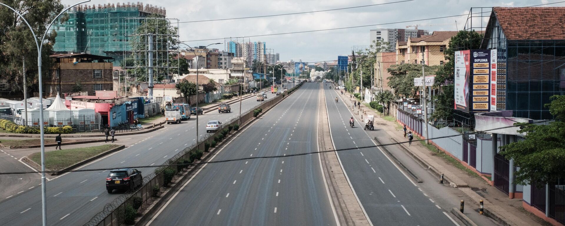 A general view of the empty Thika highway after Kenyan police closed down the road to prevent the convoy of Kenya opposition leader Raila Odinga's Azimio la Umoja coalition from reaching the city's center in Nairobi on May 2, 2023.  - Sputnik Africa, 1920, 18.12.2023