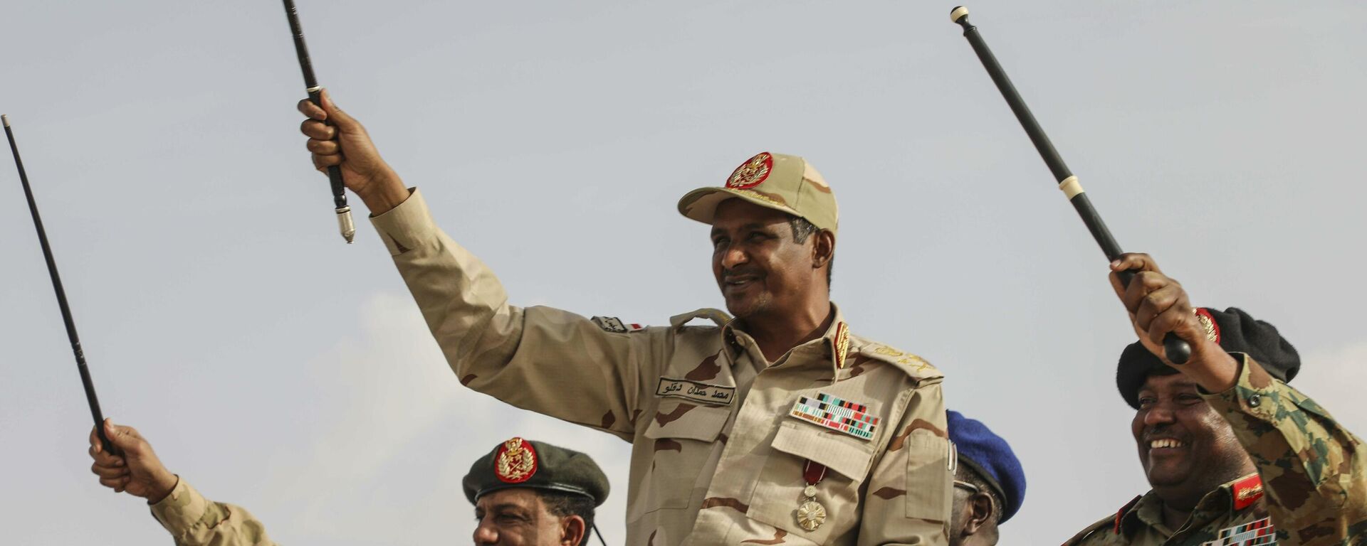 Gen. Mohammed Hamdan Dagalo, the deputy head of the military council, speaks during a military-backed tribe's rally, in the Nile River State, Sudan, Saturday, July 13, 2019.  - Sputnik Africa, 1920, 02.01.2024