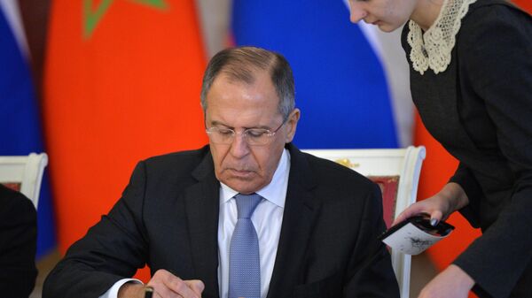 March 15, 2016. Russian Foreign Minister Sergey Lavrov during the signing of joint Russian-Moroccan documents at the Kremlin in Moscow, Russia. - Sputnik Africa