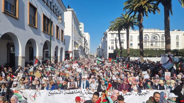 Moroccans march in support of Palestine - Sputnik Africa