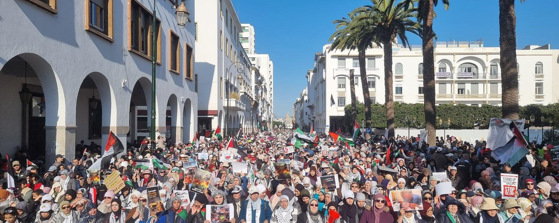 Moroccans march in support of Palestine - Sputnik Africa, 1920, 24.12.2023