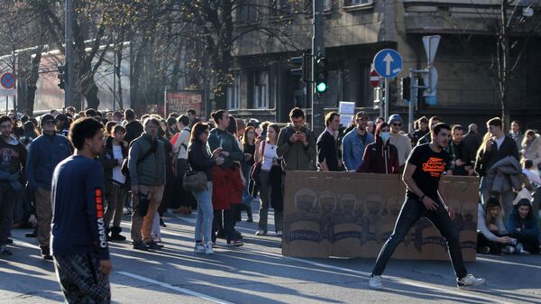 Protests in Belgrade against Serbian election results - Sputnik Africa