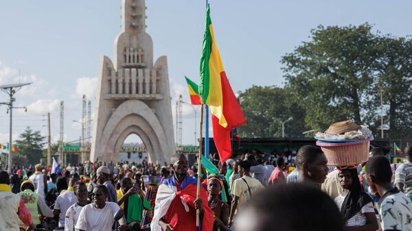 Attendees gather during Mali’s Independence Day Celebrations and a march against United Nations Multidimensional Integrated Stabilization Mission in Mali (MINUSMA) at the Independence square in Bamako on September 22, 2022.  - Sputnik Africa