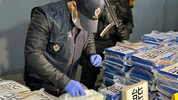 Moroccan police confiscated almost 1.5 tonnes of cocaine in the northern Tanger Med port. - Sputnik Africa