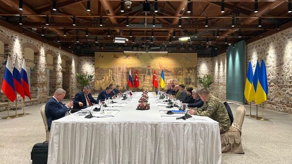 The Russia-Ukraine peace talks in Istanbul in March 2022. - Sputnik Africa