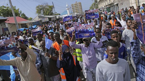 Thousands of people protested in Mogadishu, Somalia, Wednesday, Jan.3, 2024, after being angry with an agreement signed between Ethiopia and the breakaway region of Somaliland to give landlocked Ethiopia access to its shoreline.  - Sputnik Africa