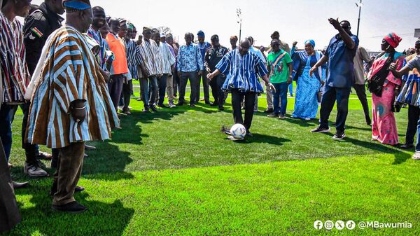 Ghana's Vice President, Dr. Mahamudu Bawumia, inaugurates a sports complex in Nalerigu, the capital of the North East Region, on Sunday, January 7, 2024. - Sputnik Africa