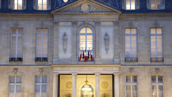 A picture taken in Paris on January 26, 2022, shows the northern facade of the Elysee palace presidential palace. - Sputnik Africa