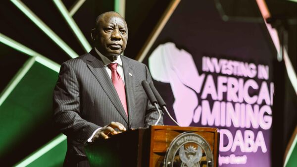 President Cyril Ramaphosa of South Africa at the opening of the annual mining conference in Cape Town - Sputnik Africa