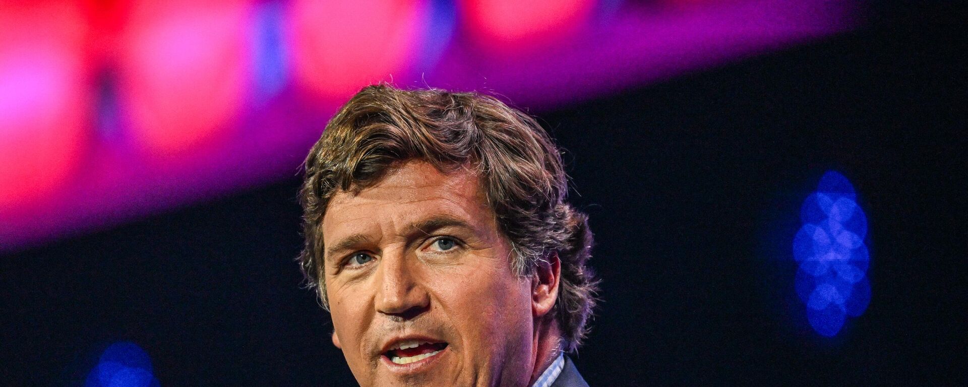 US conservative political commentator Tucker Carlson speaks at the Turning Point Action USA conference in West Palm Beach, Florida, on July 15, 2023. - Sputnik Africa, 1920, 08.02.2024