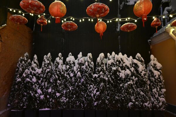 A courtyard decorated in celebration of the Chinese New Year celebration in Moscow. - Sputnik Africa