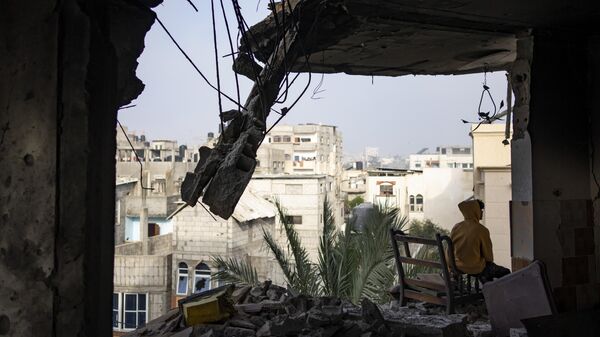 La ville de Gaza après une frappe israélienne, le 10 février 2024 - Sputnik Afrique