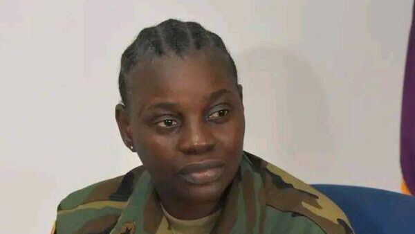 Liberian Brigadier General Geraldine Janet George. She was appointed Acting Defense Minister by President Joseph Boakai on Tuesday, February 13, 2024, following the resignation of Prince Charles Johnson III, who faced protests from soldiers' wives over low pay and poor living conditions at military barracks. - Sputnik Africa
