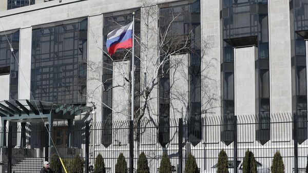 An outside view of the Russian Embassy in Ottawa, Ontario, on  March 26, 2018.  - Sputnik Africa