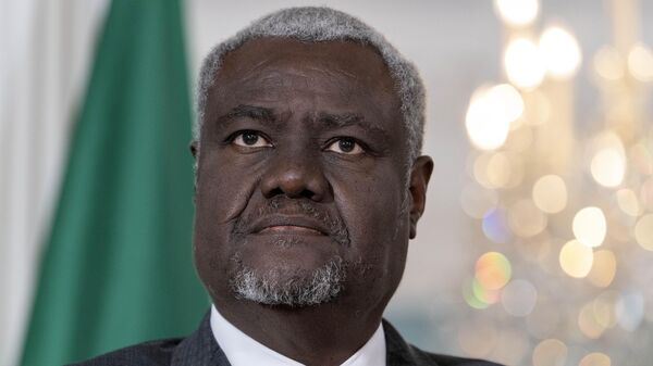 African Union Chairperson Moussa Faki Mahamat, meets with Secretary of State Antony Blinken, Wednesday, Nov. 1, 2023, at the State Department in Washington. - Sputnik Africa