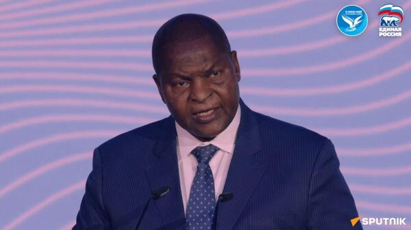 President of the Central African Republic (CAR), Faustin Archange Touadera, at the opening of the Forum of Supporters of the Struggle Against Modern Practices of Neo-colonialism For the Freedom of Nations. - Sputnik Africa