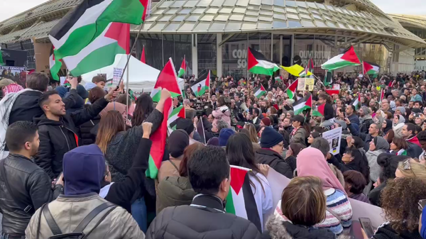 Manifestation pro-palestinienne à Paris, le 17 février 2024  - Sputnik Afrique