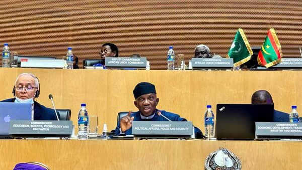 Amb. Bankole Adeoye speaking at the 37th Ordinary Session of the Assembly of the African Union - Sputnik Africa