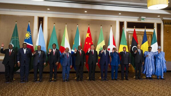(From 2nd L to R) Namibia President Hage Geingob, ?, Zambian President Hakainde Hichelema, President of Comoros and chairperson of the African Union (AU) Azali Asoumani, South African President Cyril Ramaphosa, China's President Xi Jinping, Sengegalese President Macky Sall, Burundian President Evariste Ndayishimiye, President of the Republic of Congo Denis Sassou Nguesso, pose for a family photo during the China-Africa Leaders' Roundtable Dialogue on the last day of the 2023 BRICS Summit in Johannesburg on August 24, 2023.  - Sputnik Africa