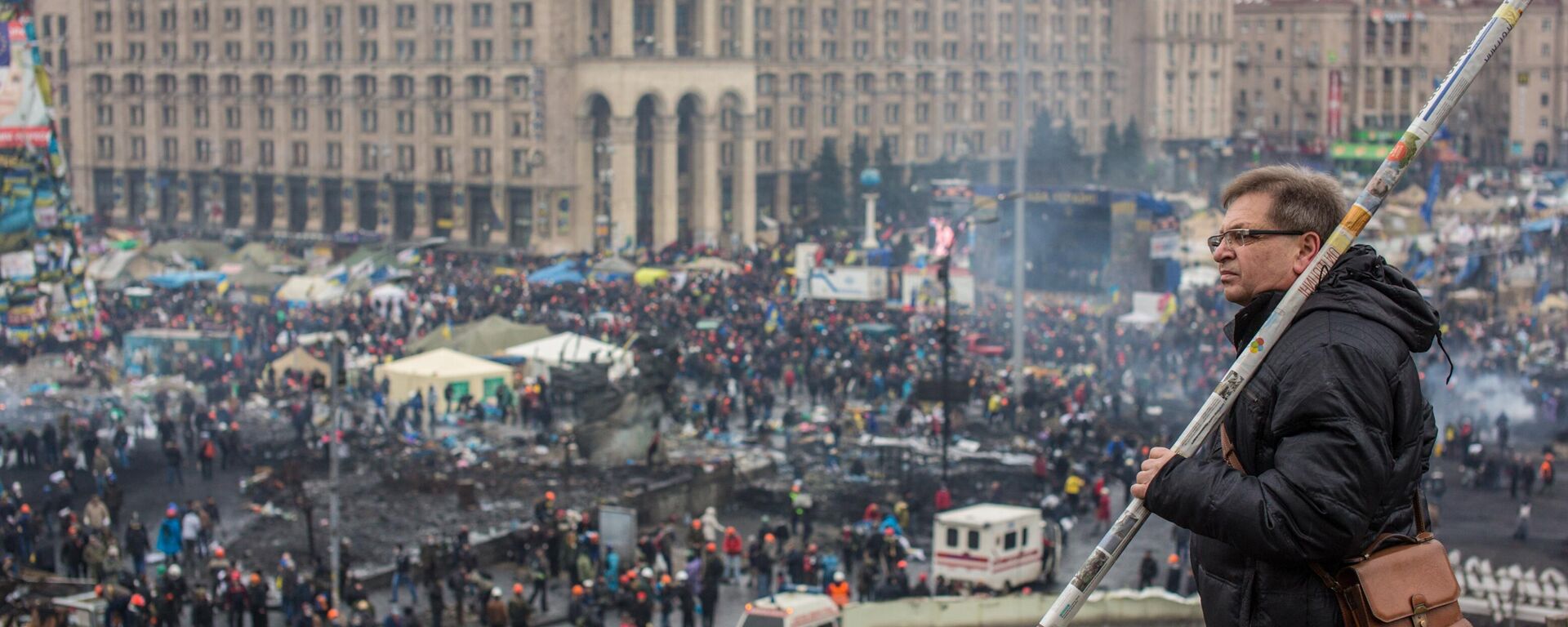 Protesters on Maidan Square in Kiev, Ukraine, in February 2014. - Sputnik Africa, 1920, 18.02.2024
