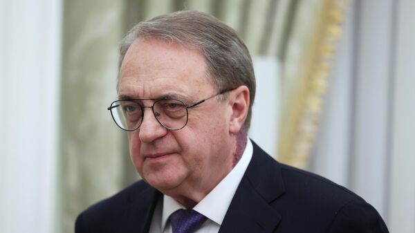 Russian Deputy Foreign Minister Mikhail Bogdanov waits before a meeting of Russian President Vladimir Putin and interim President of Chad Mahamat Idriss Deby at the Kremlin in Moscow, Russia, on Wednesday, January 24, 2024. - Sputnik Africa