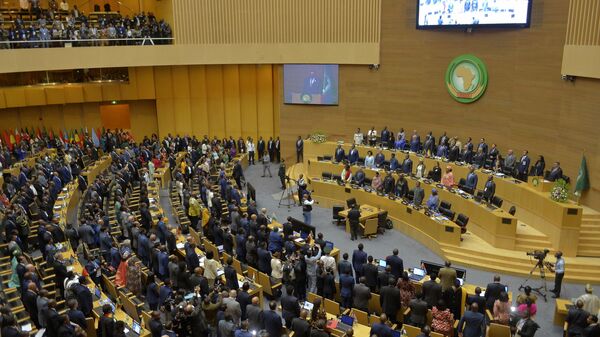 African heads of state attend the 37th Ordinary session of the Assembly of the African Union (AU) Summit at the AU headquarters in Addis Ababa, Ethiopia, on Feb. 17, 2024. - Sputnik Afrique