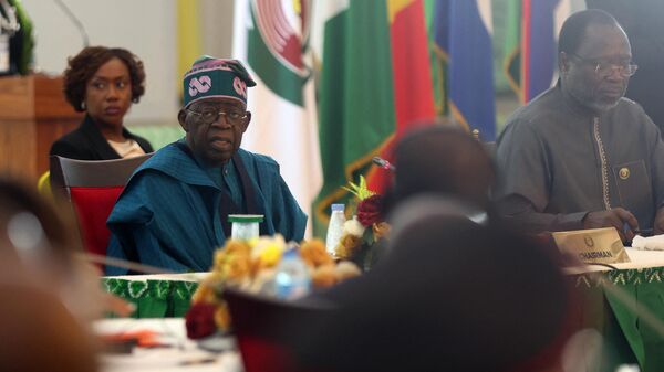 Nigeria’s President and Chairman, Economic Community of West African States Commission (ECOWAS) Bola Tinubu, looks on during the extraordinary session of Economic Community of West African States (ECOWAS) Heads of State and Government in Abuja, Nigeria on February 24, 2024. - Sputnik Africa