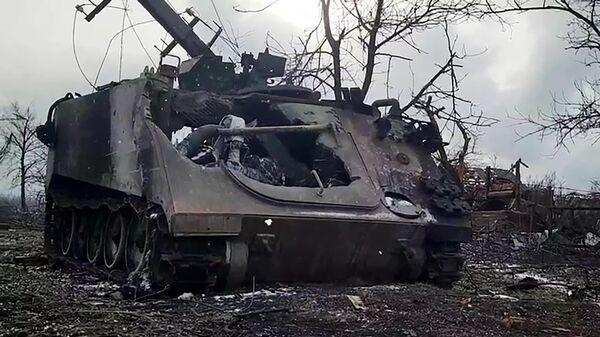 Destroyed Ukrainian military equipment in Avdeyevka. File photo - Sputnik Africa