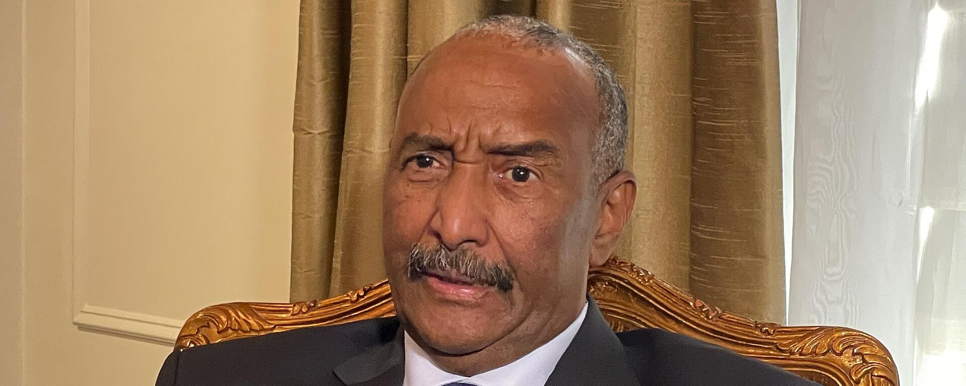 Sudan's General Abdel-Fattah Burhan answers questions during an interview, on Sept. 22, 2022, in New York. Sudan’s top miliary officer is traveling to Egypt on Tuesday, Aug. 29, 2023 - Sputnik Africa, 1920, 04.03.2024