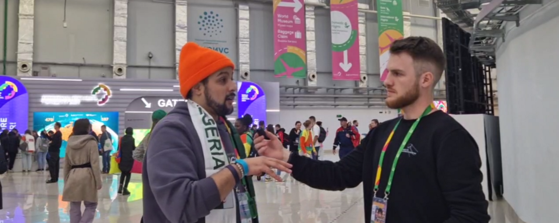 Ibrahim Ben Aissa, an Algerian blogger and translator, speaks to a Sputnik Africa correspondent on the sidelines of the World Youth Festival (WYF) in Sirius, Russia, on Monday, March 4, 2024. - Sputnik Africa, 1920, 04.03.2024