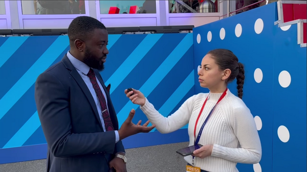 David Okpatuma, the board chair of the Development and Corporation for Africa Initiative on the sidelines of the World Youth Festival. - Sputnik Africa