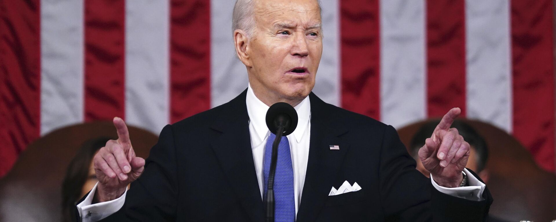 President Joe Biden delivers the State of the Union address to a joint session of Congress at the Capitol, on March 7, 2024, in Washington - Sputnik Africa, 1920, 12.06.2024