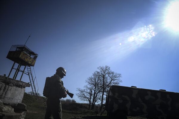 A soldier on the territory of the anti-aircraft missile division in Sevastopol. - Sputnik Africa