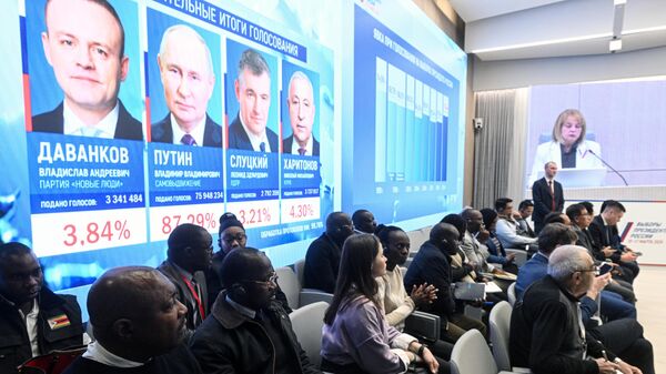 Annonce des résultats préliminaires des élections présidentielles en Russie - Sputnik Afrique