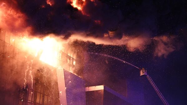 Incendie à Crocus City Hall après l'attentat du 22 mars 2024 - Sputnik Africa