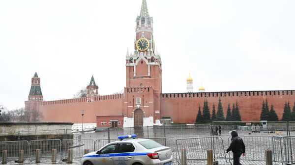 A police car near Red Square in Moscow. - Sputnik Africa