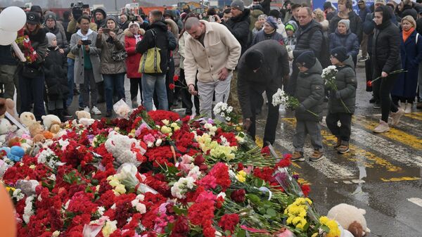 Actions in memory of the victims of the terrorist attack in Crocus City Hall - Sputnik Africa