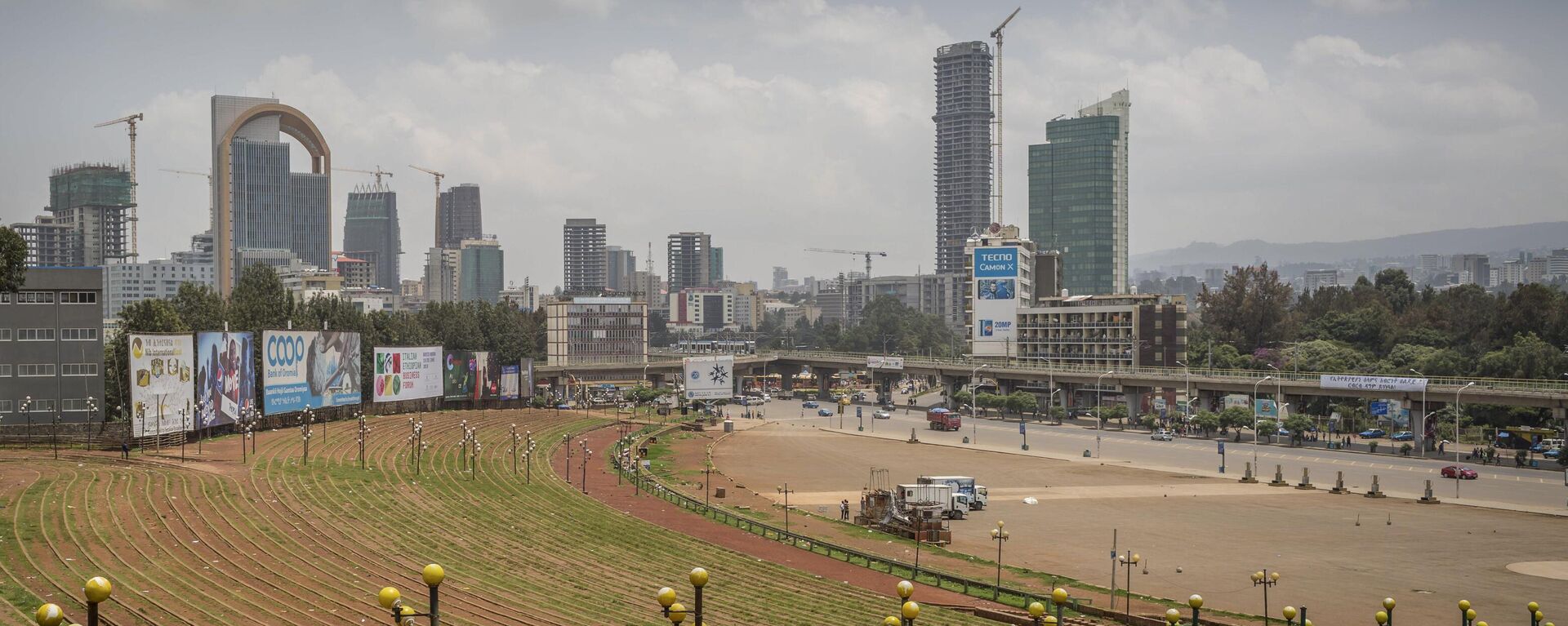 Meskel Square stands empty in central Addis Ababa, Ethiopia, Sunday, June 23, 2019.  - Sputnik Africa, 1920, 03.10.2024